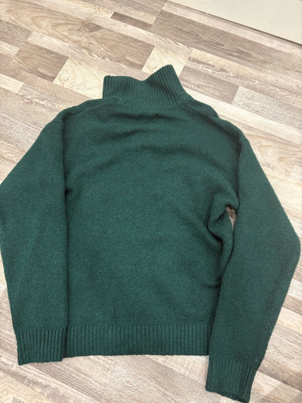 Jack & Jones Men's Dark Green Half-Zip Sweater Large - Picture 4 of 5